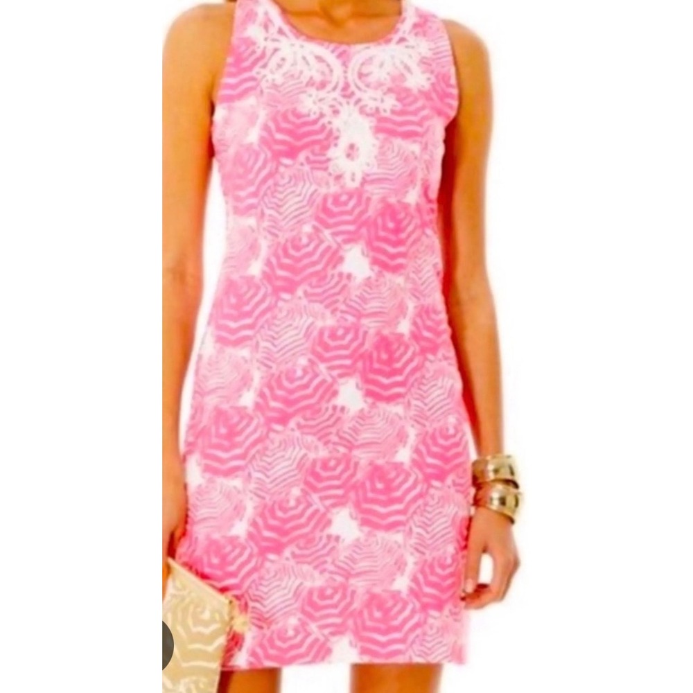 Lilly Pulitzer Foster Shift Hotty Pink Oh Cabana Boy print Size M‎ Cotton